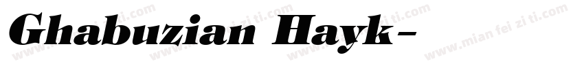Ghabuzian Hayk字体转换